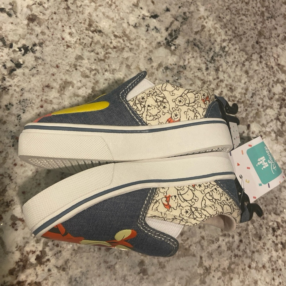 Disney Kids Sneakers - Yellow and Orange with Winnie the Pooh&Tigger toddler 6 - Picture 3 of 5